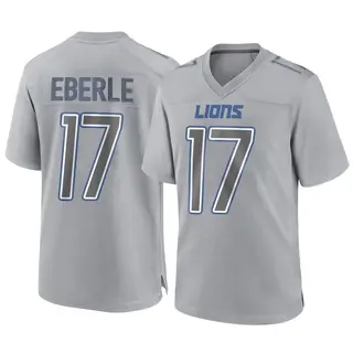 Dominik Eberle Detroit Lions Men's Black Name & Number Logo T-Shirt 